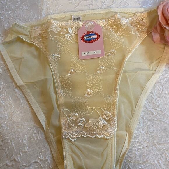 🌺Isabella Lace Floral Embroidery Design Panties L - Picture 10 of 10